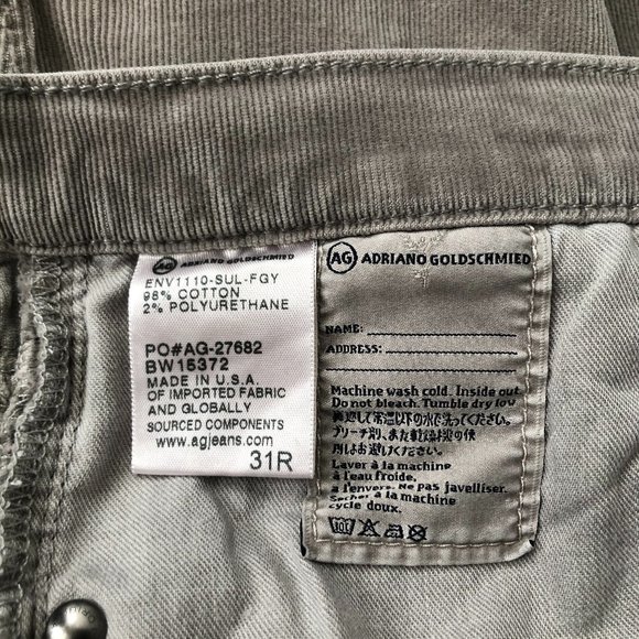 AG Adriano Goldschmied Jeans The Stilt Corduroy - Picture 5 of 7